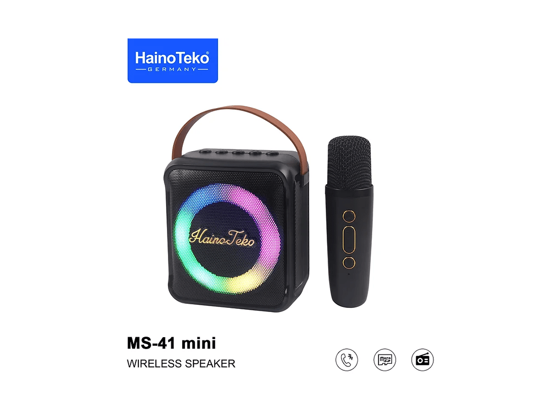 Haino Teko MS 41 Mini Wireless Bluetooth Portable Speaker with Mic in Qatar Haino Teko MS 41 Mini Wireless Bluetooth Portable Speaker with Mic in Qatar